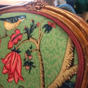 Louis XV style Bergère armchair with floral motifs