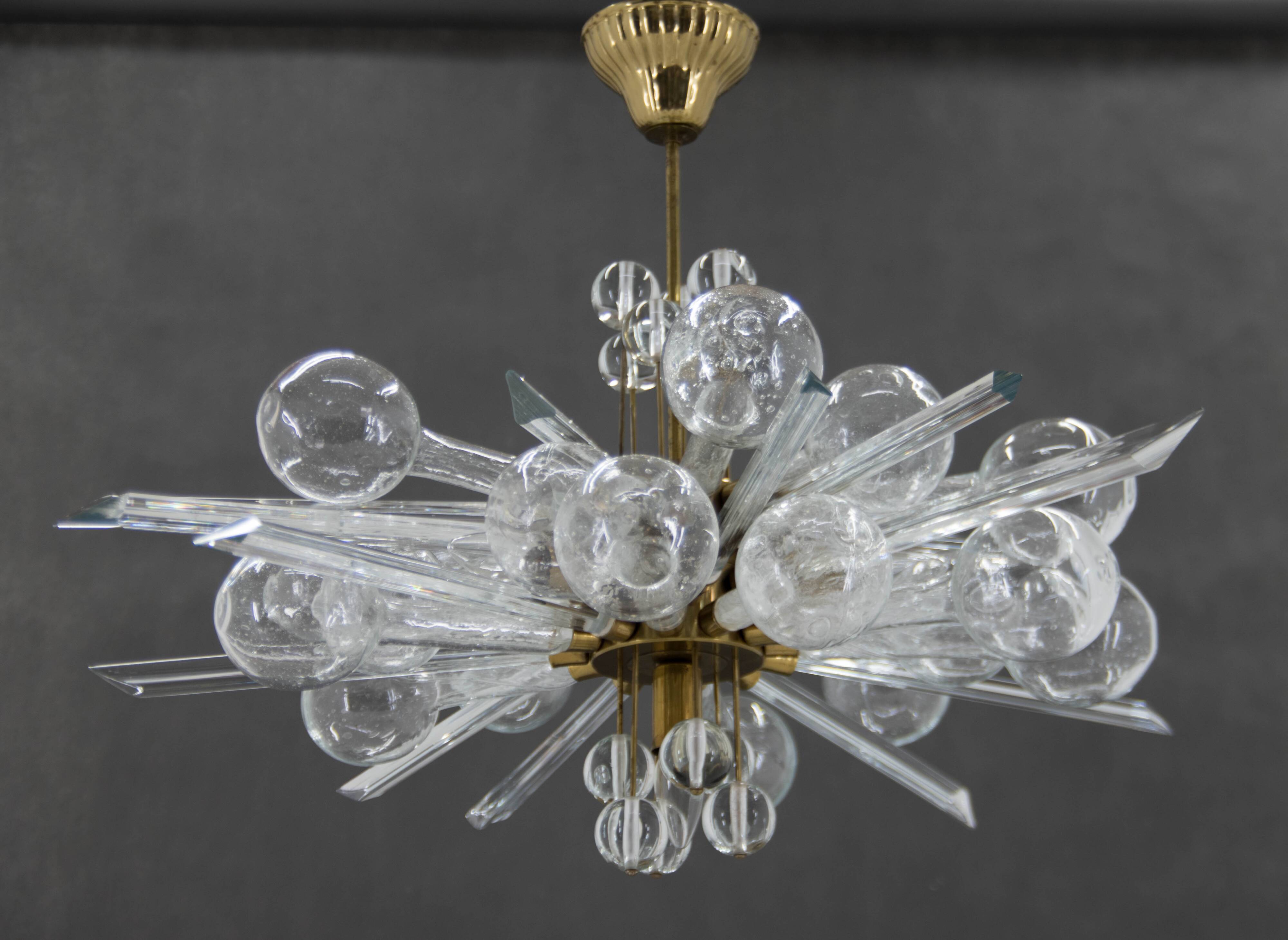 Extraordinary Art and Design Chandelier by Rene Roubicek, 1960s