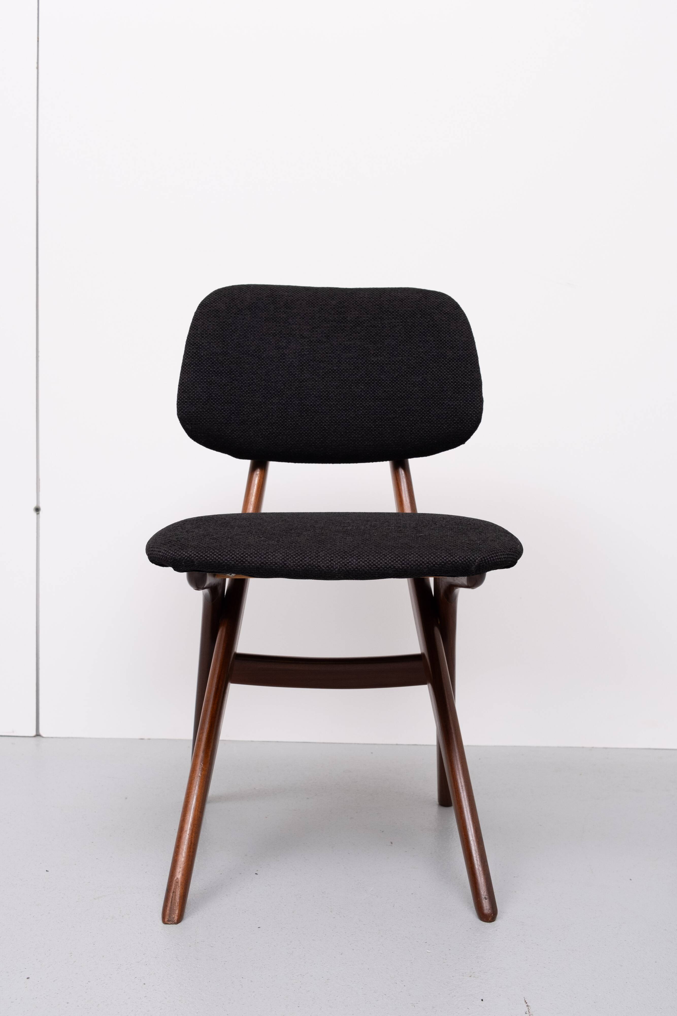 Dutch Scissors Dining Chairs Louis by Van Teeffelen for Wébé, 1959, Set of 8