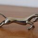 Set of 12 vintage knife rests, in silver metal