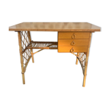 Louis Sognot rattan desk
