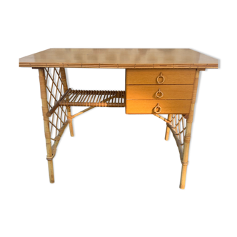 Louis Sognot rattan desk