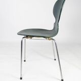 Lot de 5 chaises Ant vert foncé, modèle 3101, conçu par Arne Jacobsen, années 1960