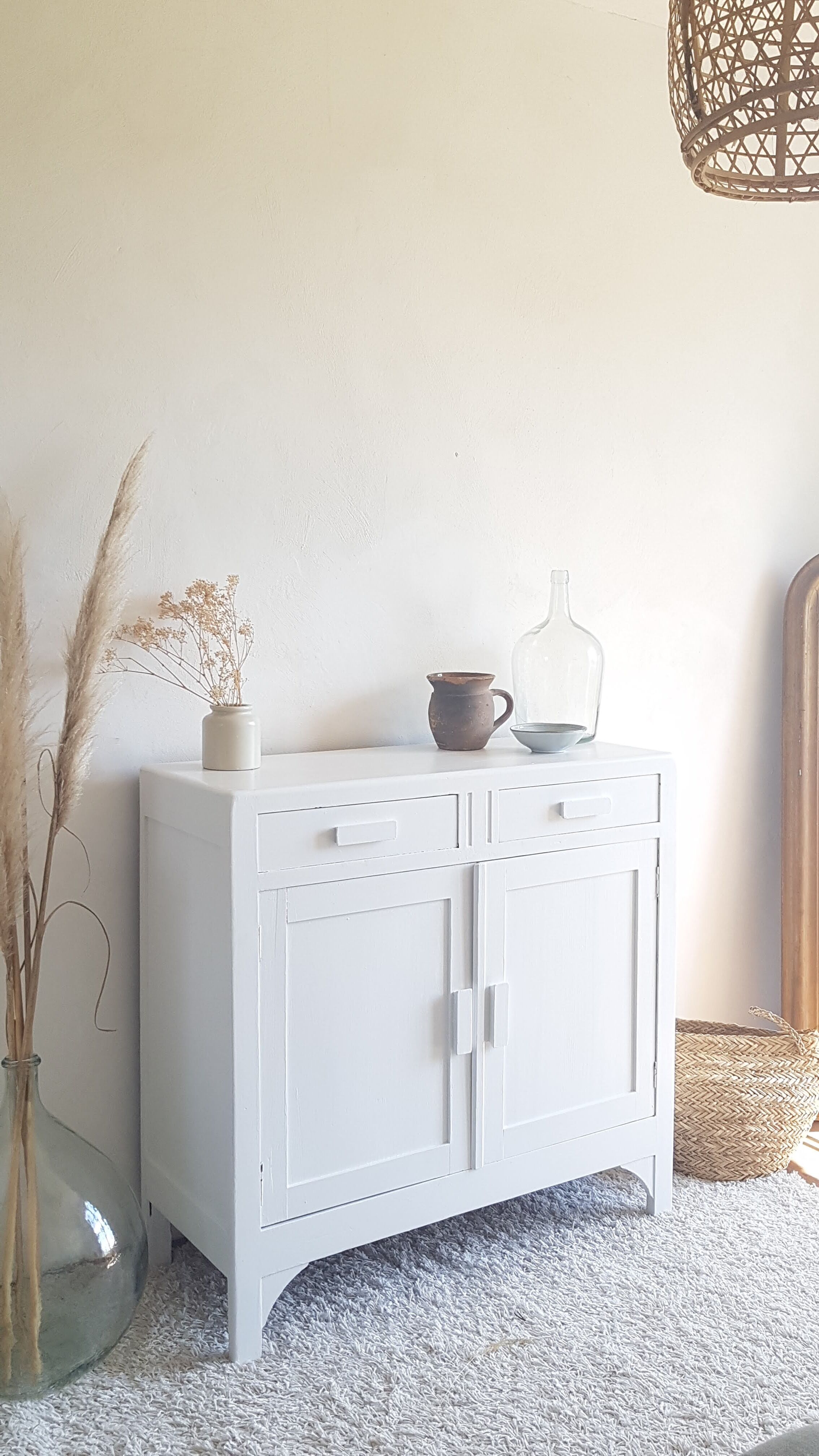 Old white parisian buffet