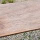 Brutalist antique bench in solid mahogany and solid oak