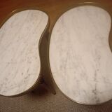 Louis XVI style kidney-shaped bouillotte coffee tables