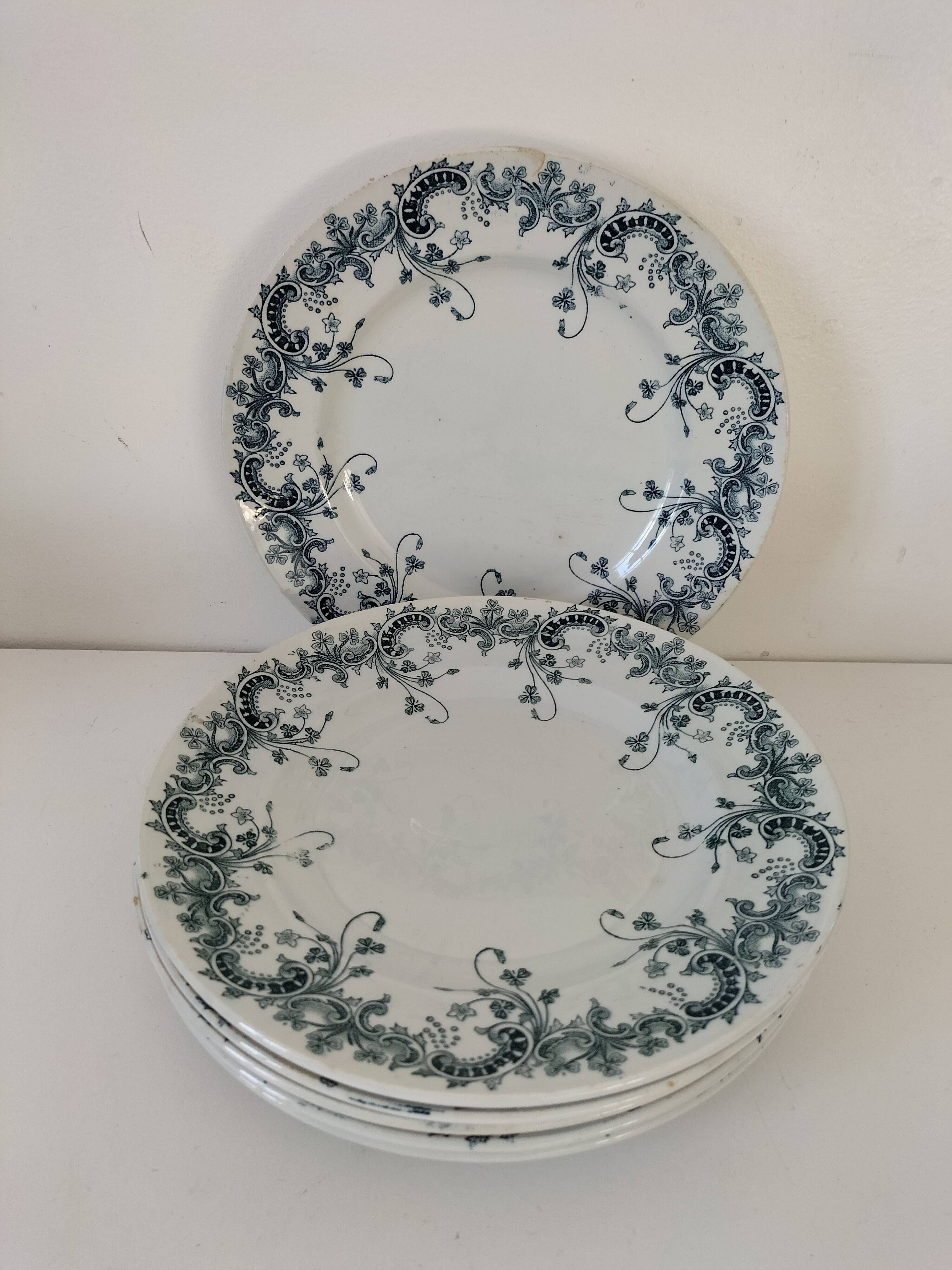 6 Saint-Amand Hamage ironstone plates – Byzantine decor