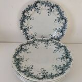 6 assiettes terre de fer Saint-Amand Hamage – décor Byzantin