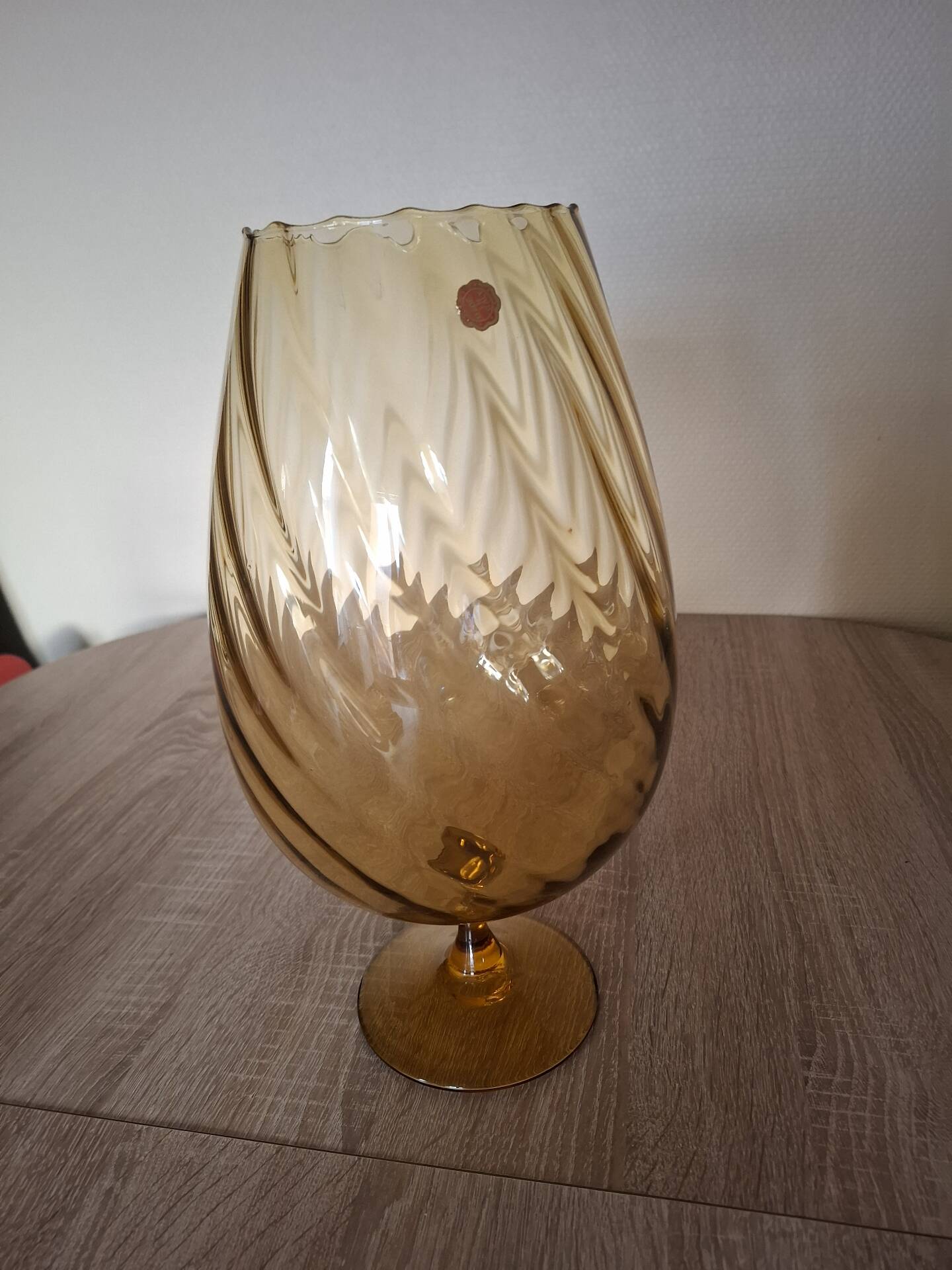 Empoli glass coupe vase