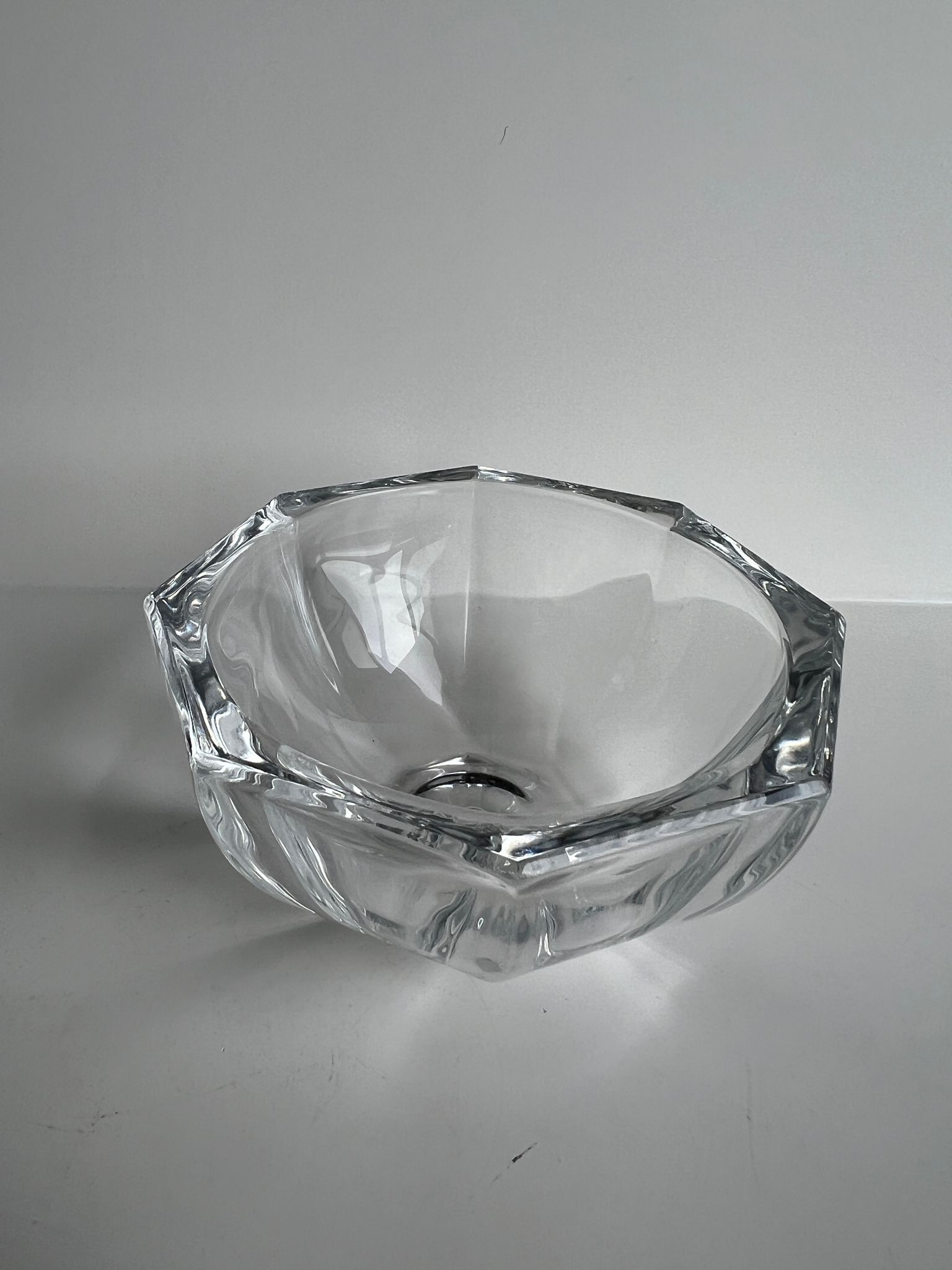 Octagonal glass cup D: 11,5cm