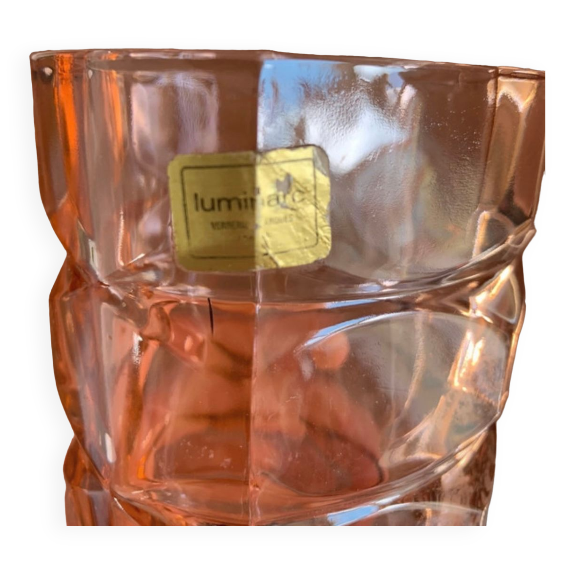 Luminarc vase model Windsor pink 1970