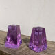 Pair of 1980 candle holders in blown glass