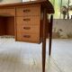 Scandinavian "boomerang" two-sided teak desk Midtjydsk Mobelfabrilk