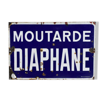 Plaque émaillée Moutarde Diaphane