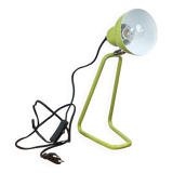 Lampe de Bureau à Poser Tubulaire Verte, Style Années 70s, Vintage