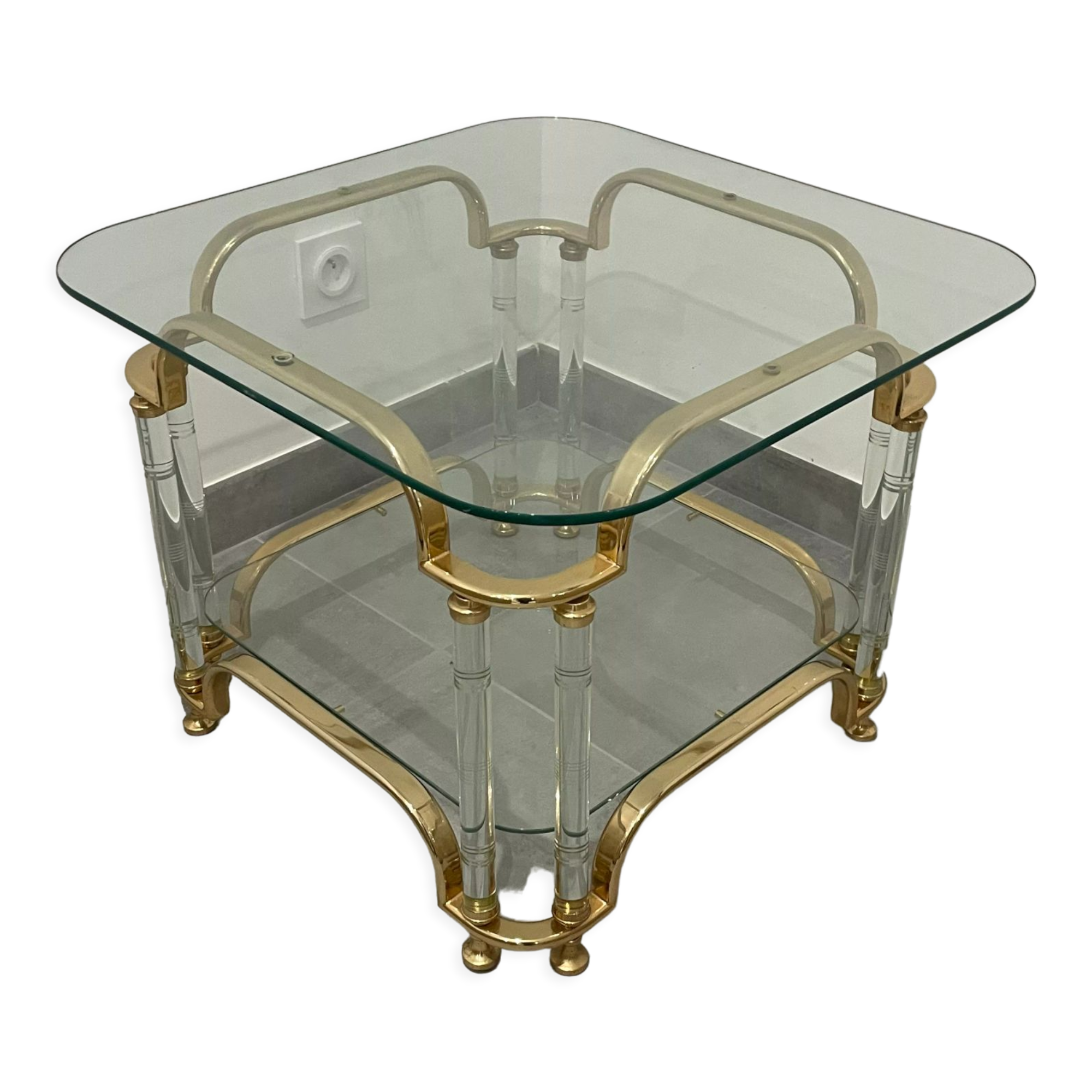 Coffee table Hollywood Regency, Italian of the 70s