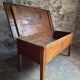 Antique oak flour chest from France, 19th century.