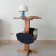 Vintage folk art magazine rack side table