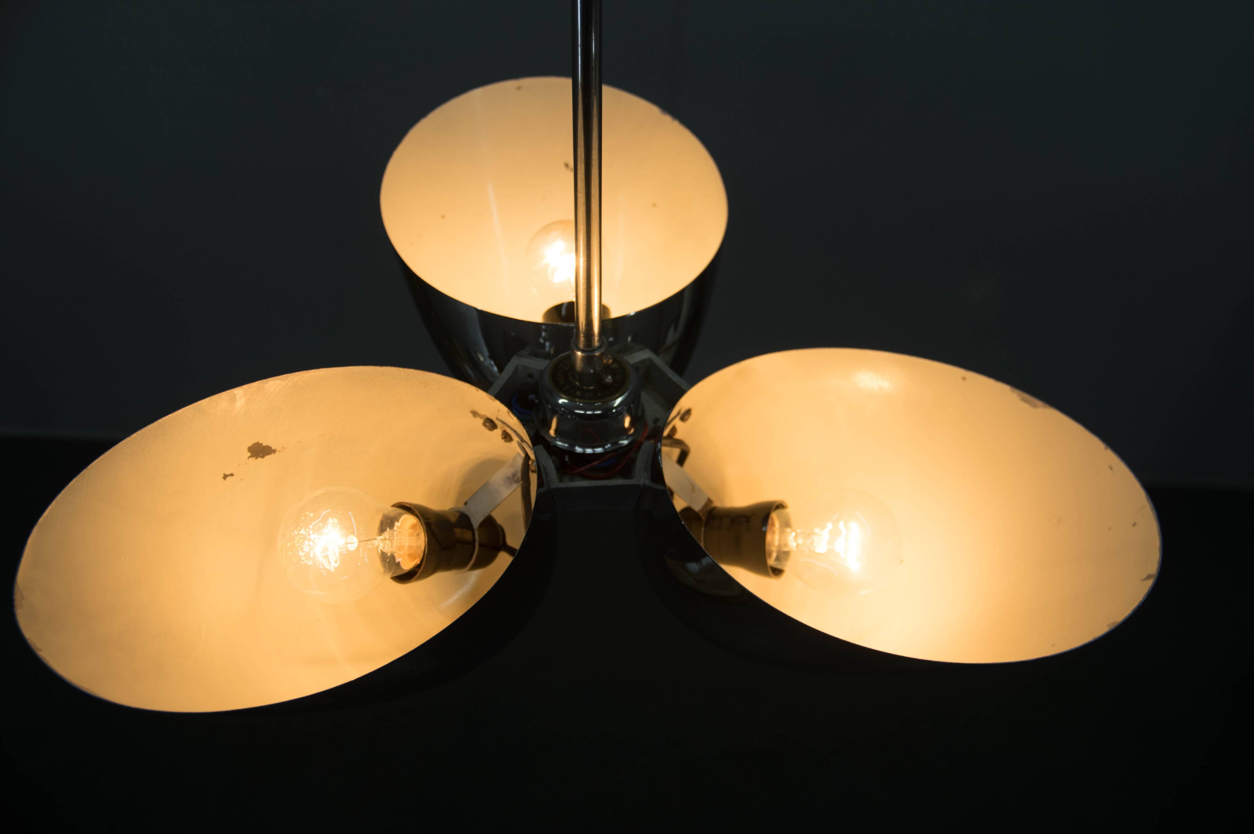 Rare Bauhaus Chandelier by Zukov , 1930s