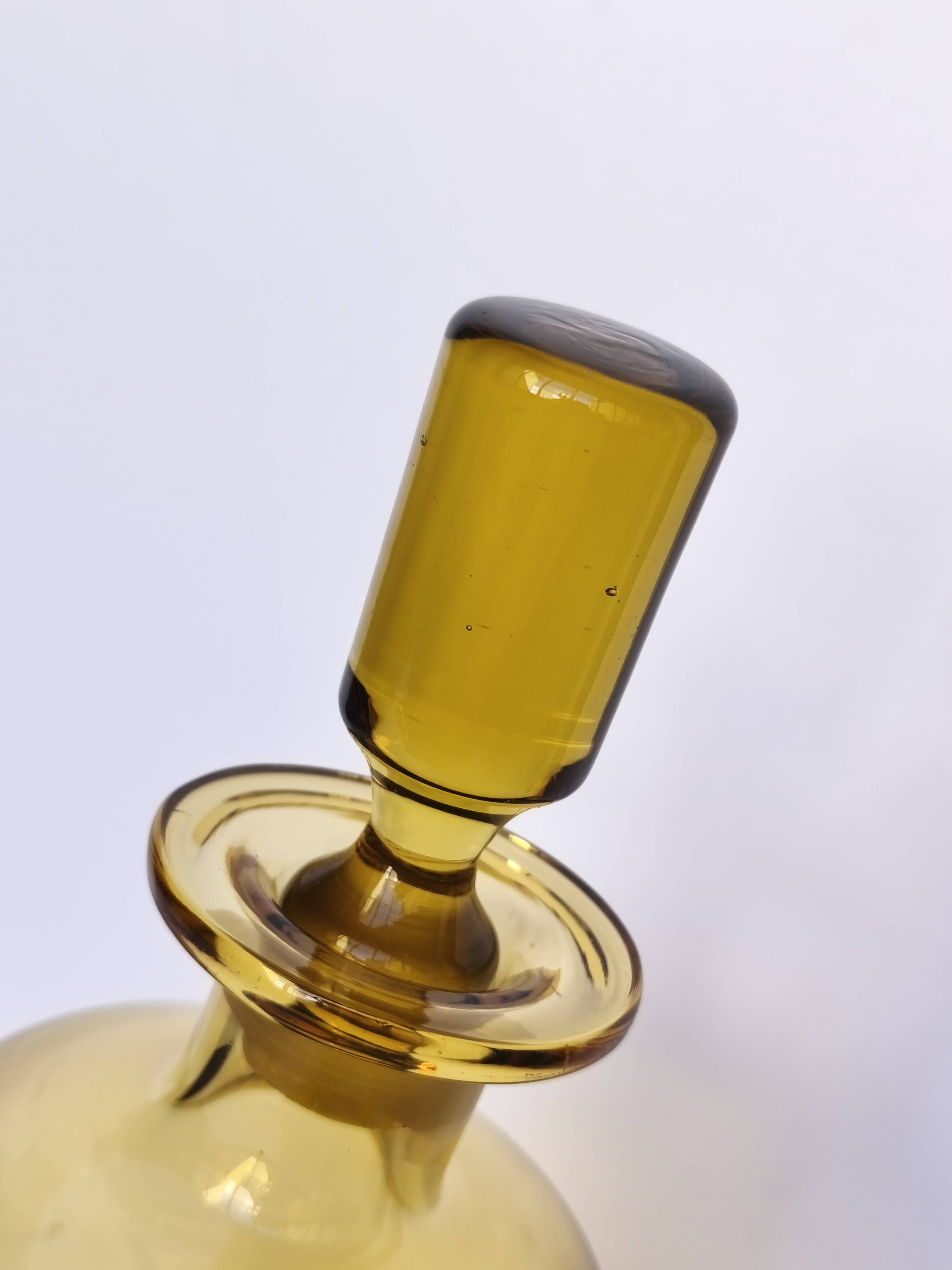 Amber Blown Glass Carafe