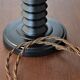 Turned wooden lamp foot