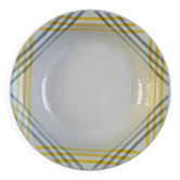 Shallow dish Moulin des Loups yellow and grey