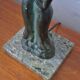 Bronze Table Lamp with Green Marble Base, Scandinavian Greene & Greene 1920/30s