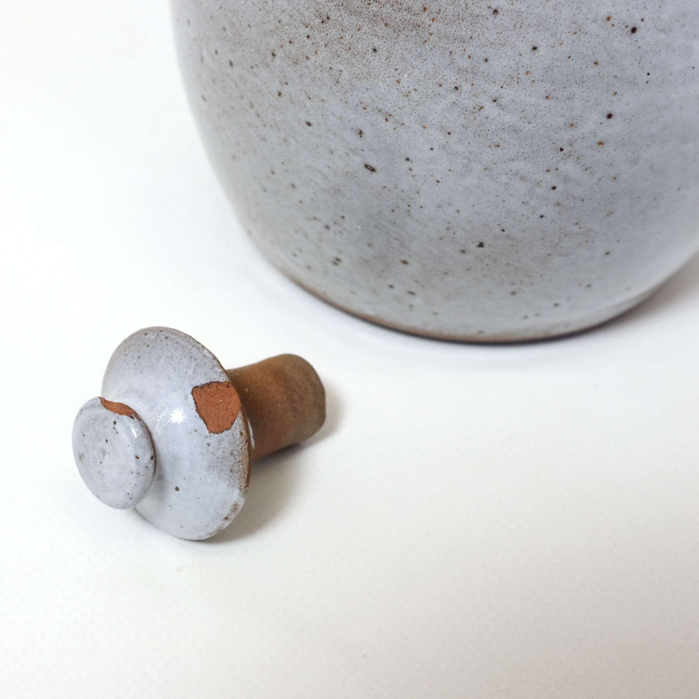 Jeanne and Norbert Pierlot, pitcher and cork in enamelled stoneware, 26cm.