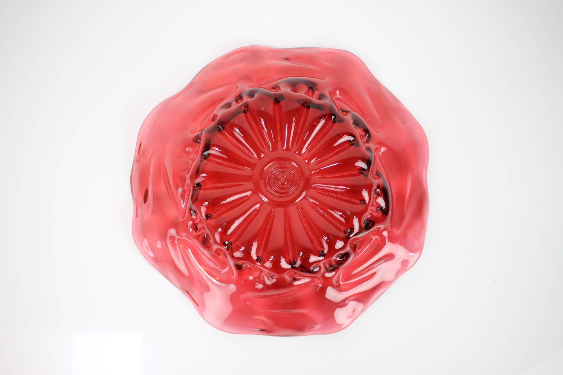 1960s Czech Art Glass Bowl by Josef Hospodka for Chribska Glassworks