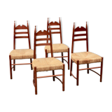 Suite of 4 mulched low chairs