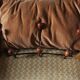 Double wrought iron coat rack with 3 double wooden ball hooks