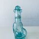 Carafe vintage en verre forme chien caniche