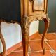 Table de chevet ancienne en bois et plateau en marbre, France fin XIXème