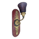 Large bronze and glass paste wall light.