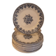 12 Terre de Fer dessert plates