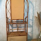 Vintage rattan shelf