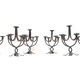Vintage church brutalist hand forged iron candle holder