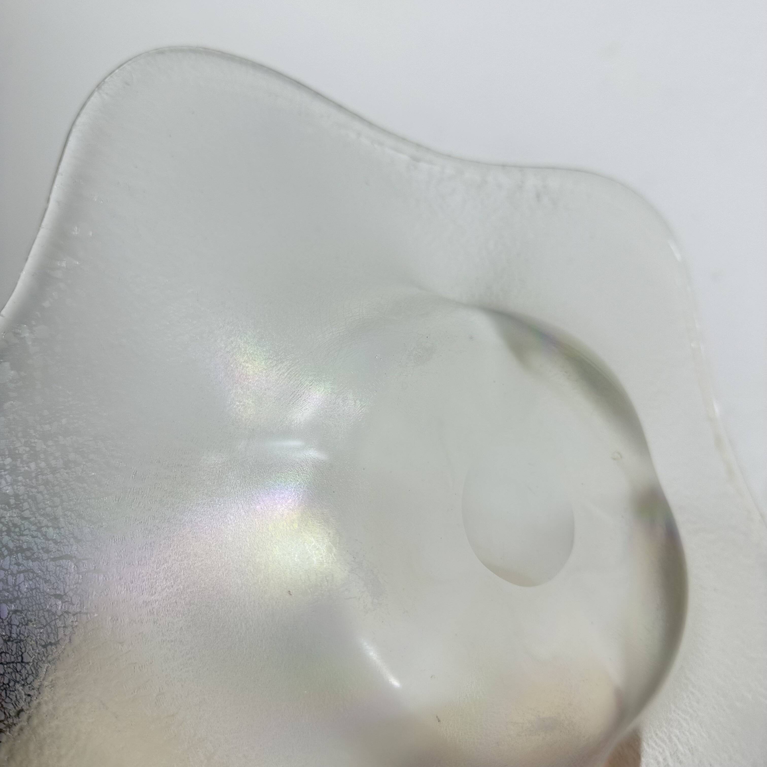 Antique bowl Willem Jacob Rozendaal for  Kristalunie Maastricht Coquille