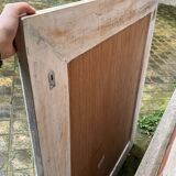 Large white patinated mirror