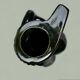 Old Vallauris soliflore vase in pearly black ceramic - female body