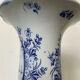 Large antique Delft blue and white porcelain vase signed