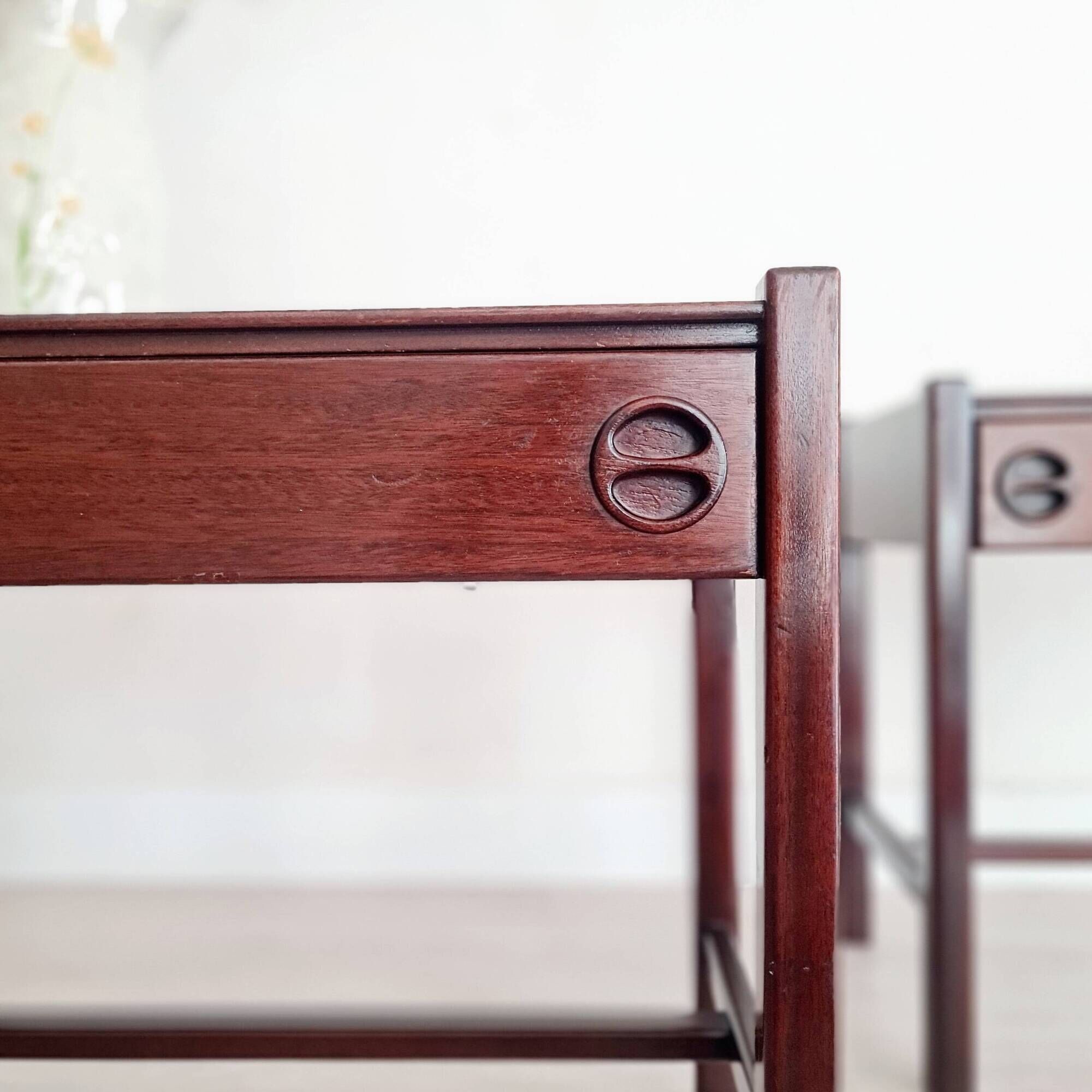 Bedside tables by Jacques Hauville edition Roche Bobois 1960