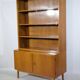 Buffet vitrine vintage en bois de cerisier, commode vintage, 1960