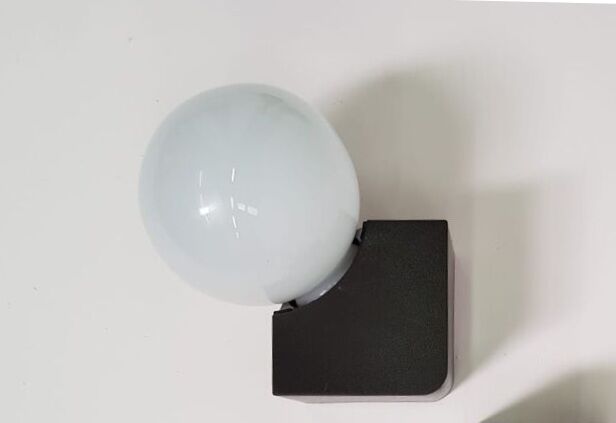 Vintage wall lamp in opaline glass and plastic 1970s