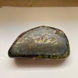 Cendrier vintage en malachite tons vert fonce