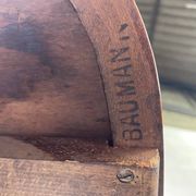 Baumann rotating wooden armchair