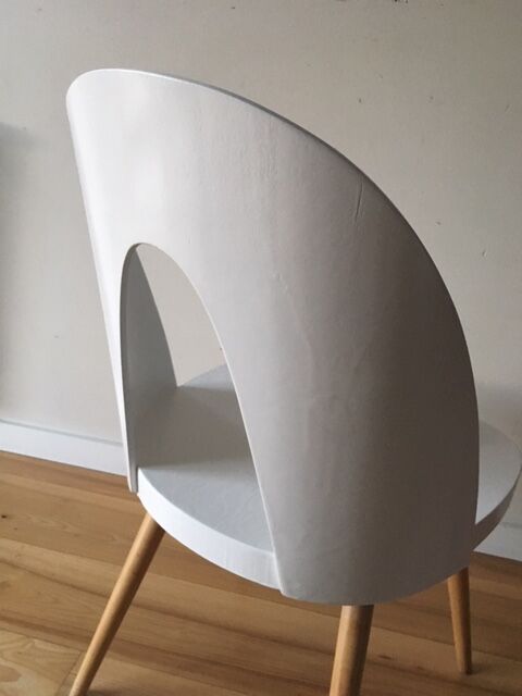 White dining chair by Antonin Suman for Tatra, 1960