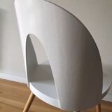 White dining chair by Antonin Suman for Tatra, 1960