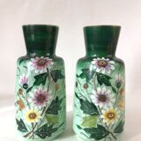 Pair of glass vases Early XXth
