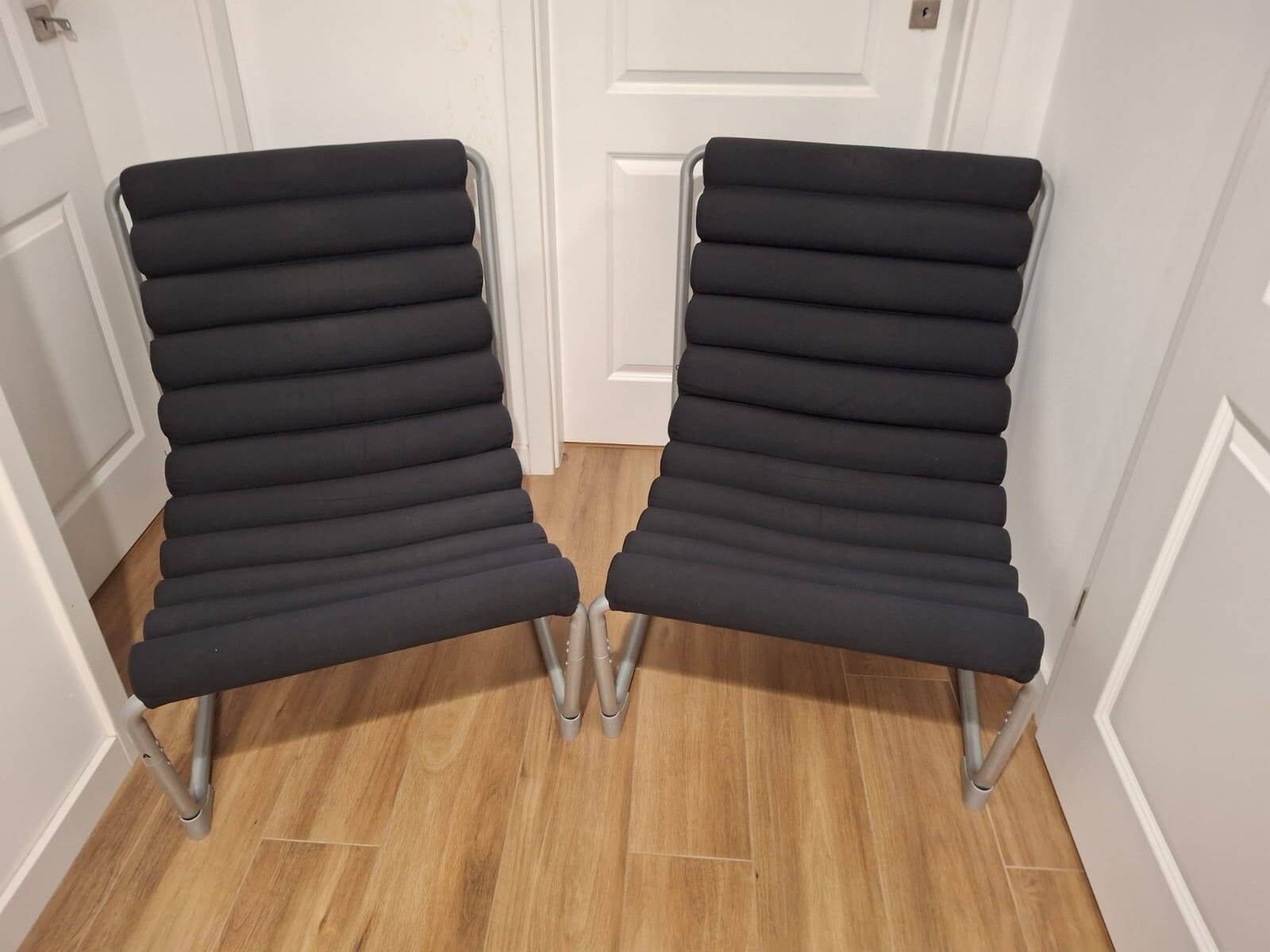Two French Lounge Chairs from the 1980s